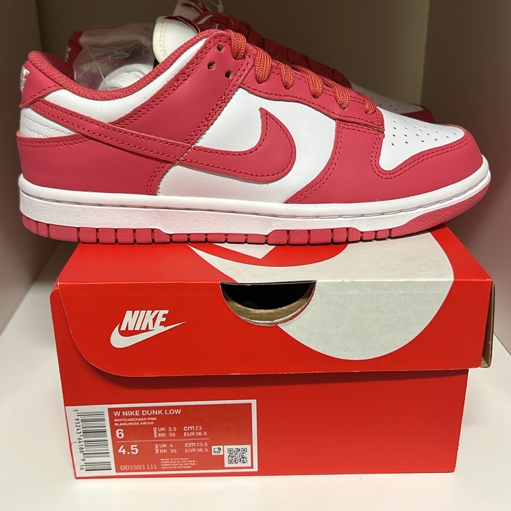 Women’s Archaeo Pink/ White Low Dunks